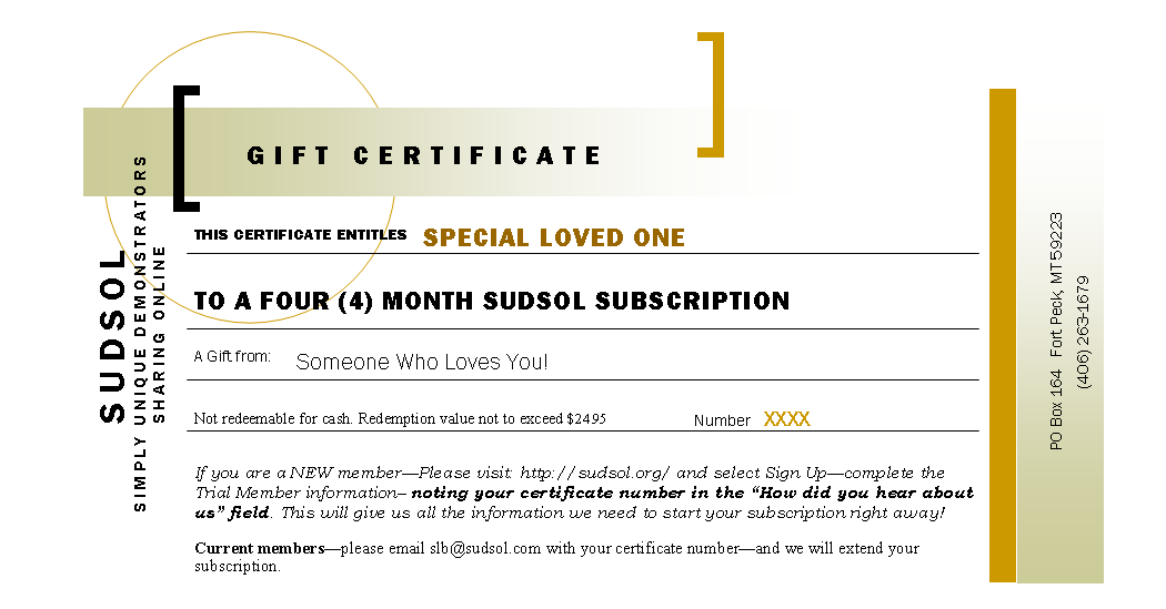 Give the Gift of SUDSOL